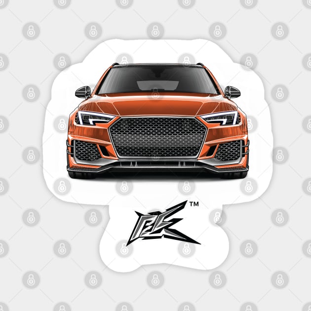 audi rs4 orange Sticker by naquash